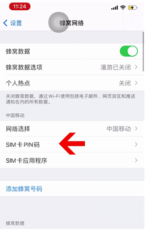 石门苹果14维修网分享如何给iPhone14的SIM卡设置密码 